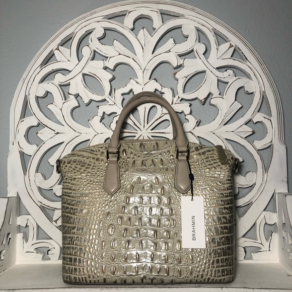 Brahmin Duxbury Satchel Silver Birch Birchside - Picture 6 of 8
